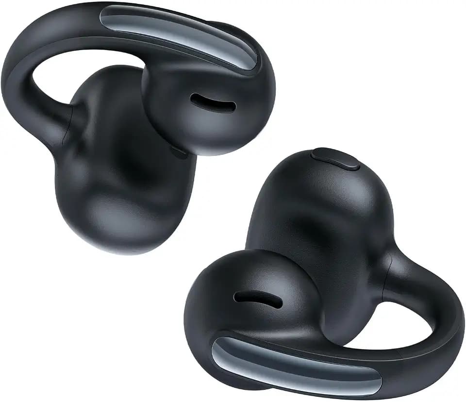 Baseus Bowie MC1 Open Ear Clip-On Earbuds, Adaptive Comfort with Anti-Drop Design, Impactful Sound with Adaptive Bass Boost, Adaptive Noise Cancelling Calls, IP57 Waterproof, 40H Playtime, Lightweight