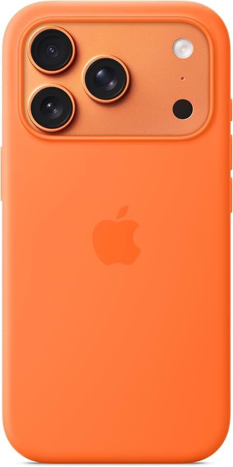 Apple iPhone 17 Pro Silikon Case mit MagSafe - Orange 