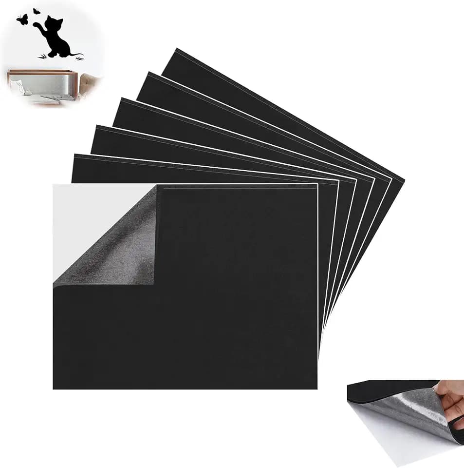 Schaumstoffplatte Selbstklebend 300x200x3mm Moosgummi Schwarz 6 Stk Rutschfeste Schaumstoffmatte mit Kleberücken Moosgummi Platten Polster Selbstklebende Schaumstoffplatten für Möbel DIY Türen