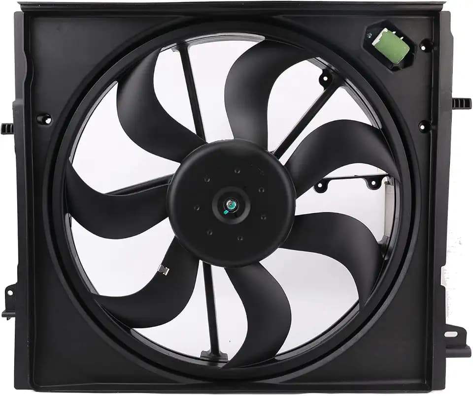 Radiator Cooling Fan Assembly - Compatible with 2.0L Nissan Rogue Sport Qashqai 2017-2022 - Replace 21481-6MA0A, 21481-6MA0B - Electric Cooling Fan Integrated with Fan, Shroud & Motor