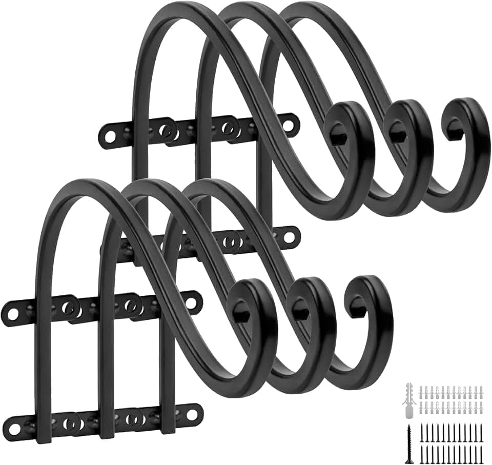 12 Inch Plant Hangers Outdoor,6 Pack Heavy Duty Plant Hanger Bracket
