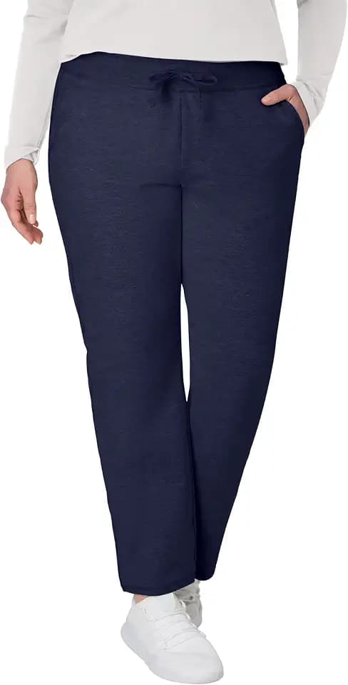 Hanes Women's French Terry Pants, Pocket Lounge Pants for Women, Lighter-Than-Fleece Loungewear, 31”