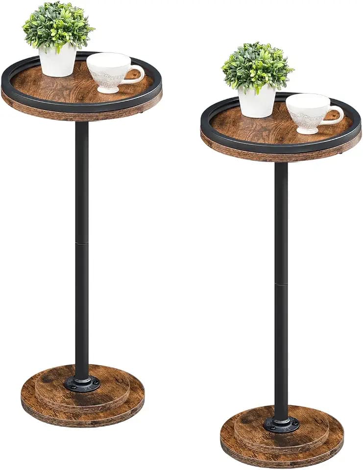 HOOBRO Small Round Side Tables, Drink Tables, Coffee Martini Tables