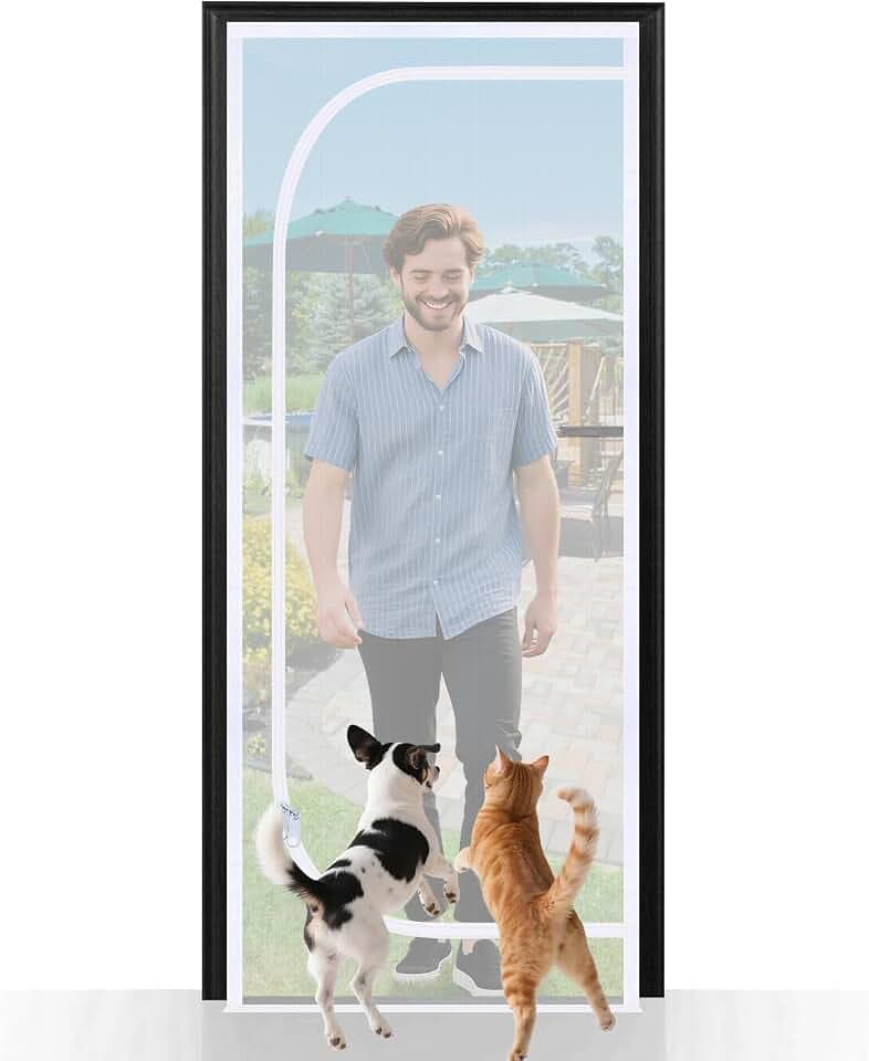 MEWTOGO Reinforced Cat Screen Door, Fits Door Size 30" x 80"