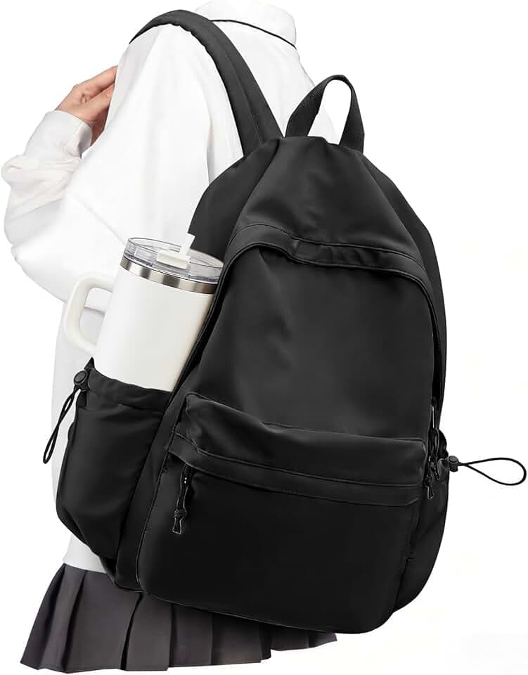 School Backpack for Girls Boys Black School Book bags for College
