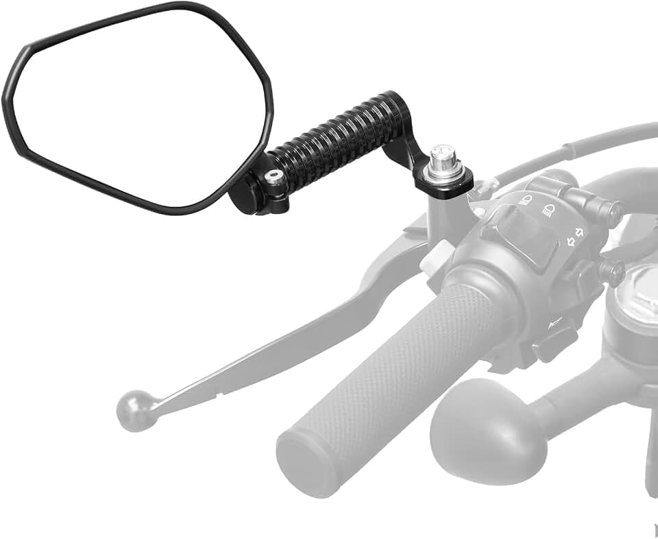 KEMIMOTO Motorradspiegel mit CNC Spiegelverlängerung, E9 Geprüft, Motorrad Rückspiegel Universal M10, Kompatibel mit Cruiser, Adventure-Touring-Motorräder und Street Bikes