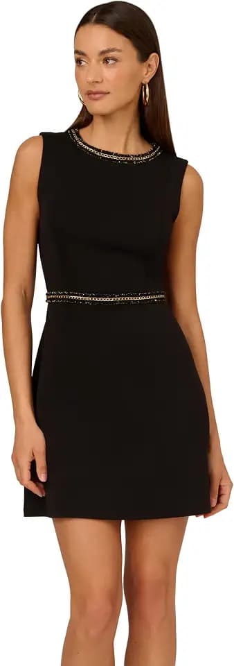 Adrianna Papell Women's Scuba Knit a Line Dress