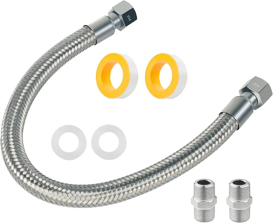 Industrial Grade Compressor Jumper Hose (1/2" NPT 20" Length)