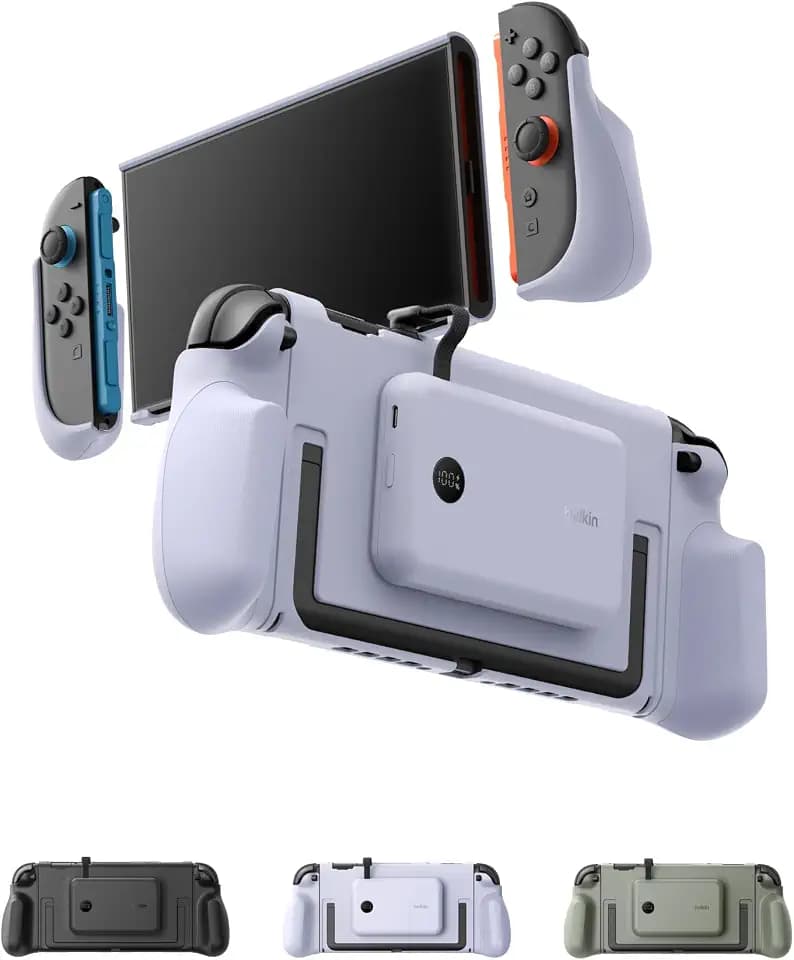 Belkin Nintendo Switch 2 Grip Charging Case with 10000mAh Power Bank 30W