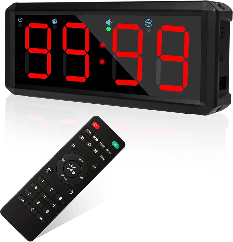 2.1-inch 4-Digit Quick Gym Timer, Suitable for Fitness Training, Event Timing, Study and Daily Office use (2.1-inch 4-Digit Stopwatch)