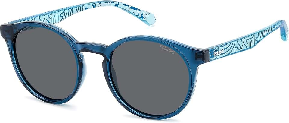 POLAROID KIDS Kinder Brille PLD 8061/S Größe 46-18 mm Blau Azure/Eye size: 46 - Bridge size: 18