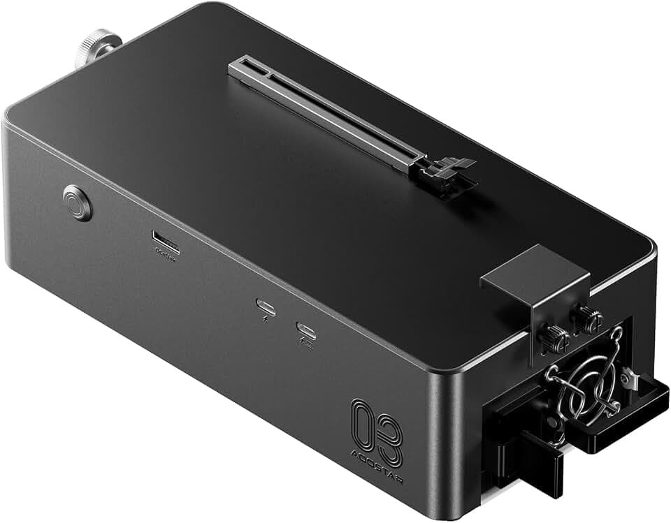 AOOSTAR AG03 eGPU Dockstation mit OCuLink & Dual Thunderbolt 5 (80Gbps), Externe GPU Grafikkarten Dockingstation PCIe 4.0 x4, 140W PD, DP 2.1 Videoausgang, Eingebautes 800W Netzteil, für GPUs bis 500W