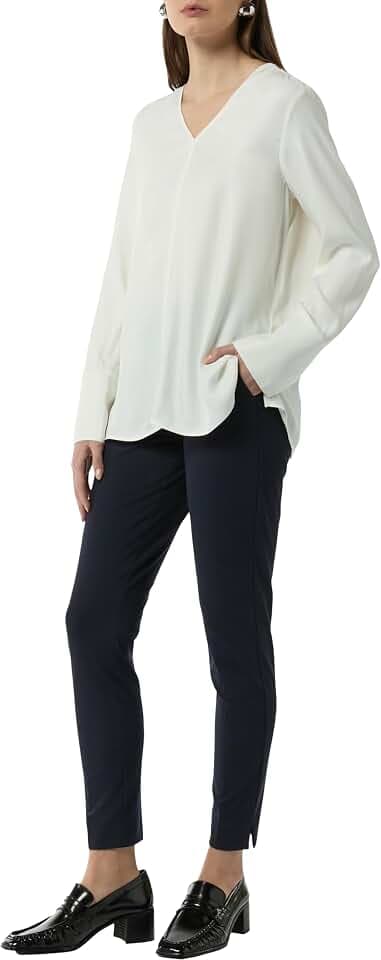 Comma Viskosebluse mit V-Ausschnitt