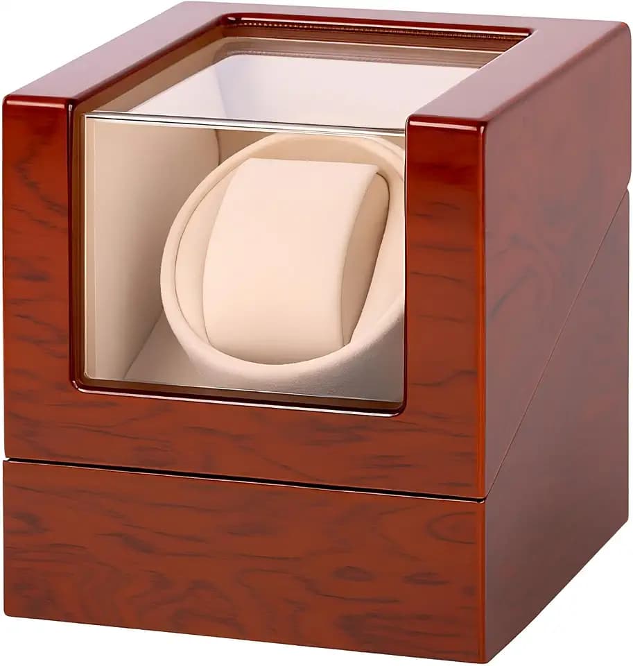 Automatic Single Watch Winder with Quiet Motor for Rolex and Other Watches