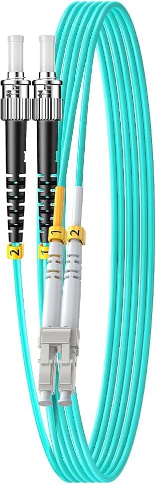 Multimode OM3 LC to ST Fiber Patch Cable, 10m/33ft, 1Pack