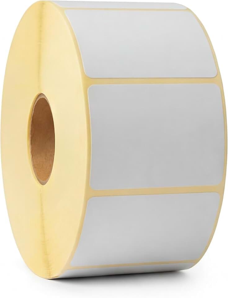 Thermoetiketten 58 x 53 mm - 1040 Stück pro Rolle - Klebeetiketten für Waagen Gastronomie, Wurstwaren, Gemüse - Direktdruck ohne Tinte
