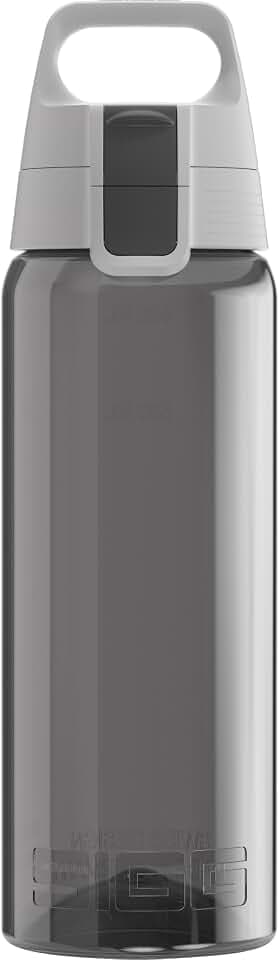 Sigg Total Color Anthracite Trinkflasche (0.6 L), schadstofffreie und auslaufsichere Trinkflasche, leichte und bruchfeste Trinkflasche aus Tritan