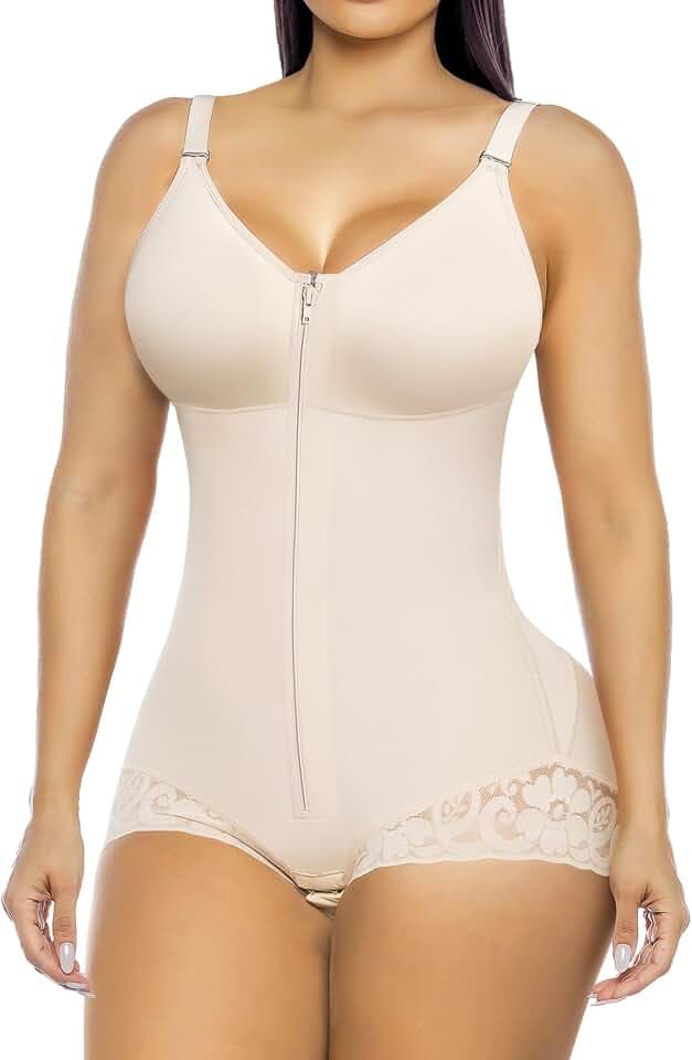 YIANNA Shapewear Damen Body Shaper Bauchweg Stark Formend Miederbody Faja Postpartum Colombiana Mieder