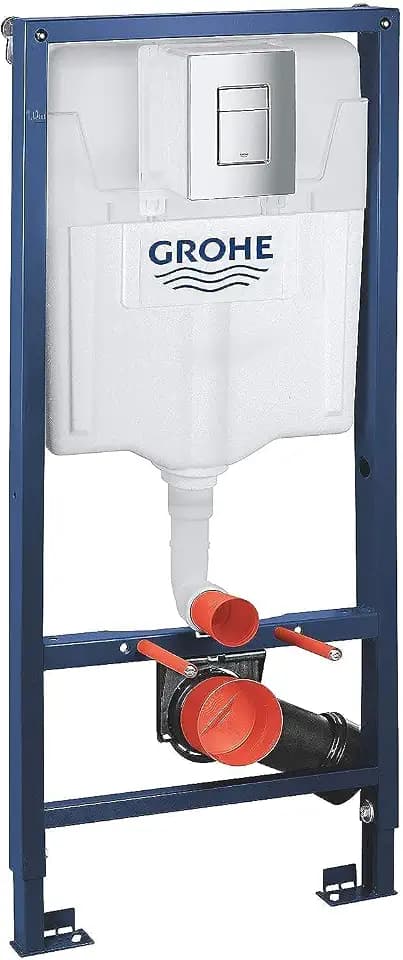 GROHE Rapid SL - 3 in 1 Set für WC (mit Schnellverstellung und Höhensicherung, tiefenverstellbar, Zu- und Ablaufgarnitur, fixierte Objektanschlüsse), chrom, 38772001