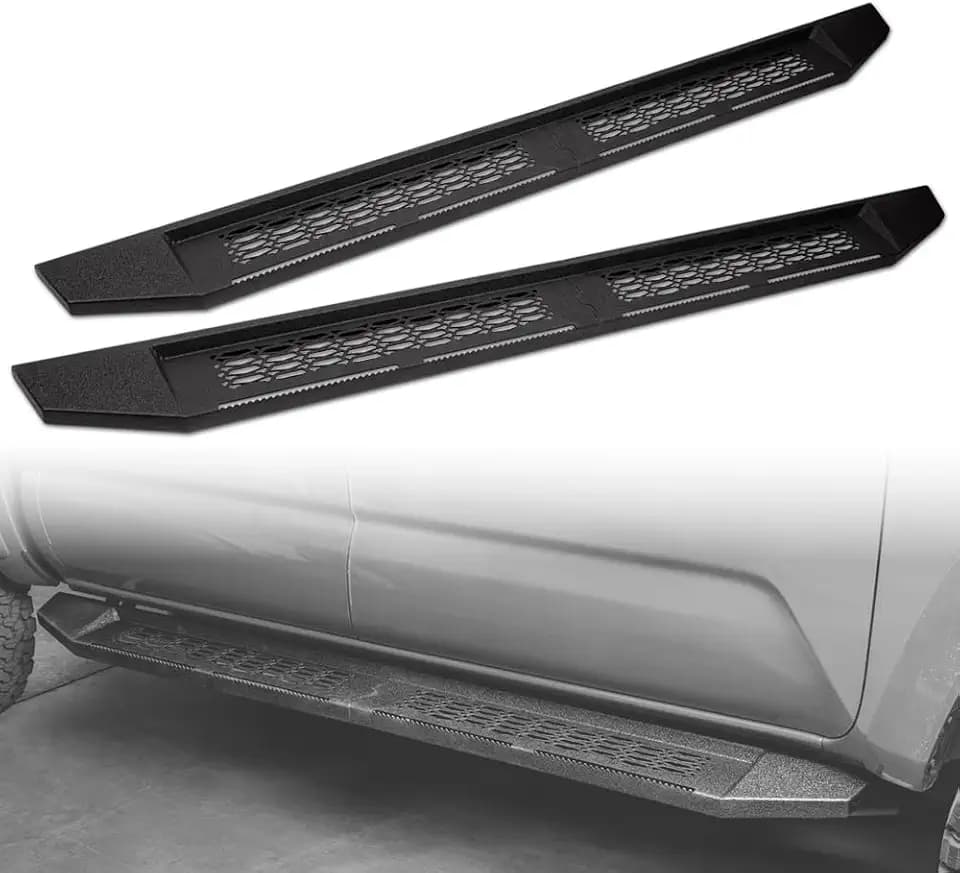 Armordillo 7" Modular Running Boards|Compatible with 2015-2025 Ford F150 / 2017-2025 F250 F350 F450 F550 Superduty SuperCrew (Crew) Cab|8735671|Textured Black|Side Step Nerf Bars