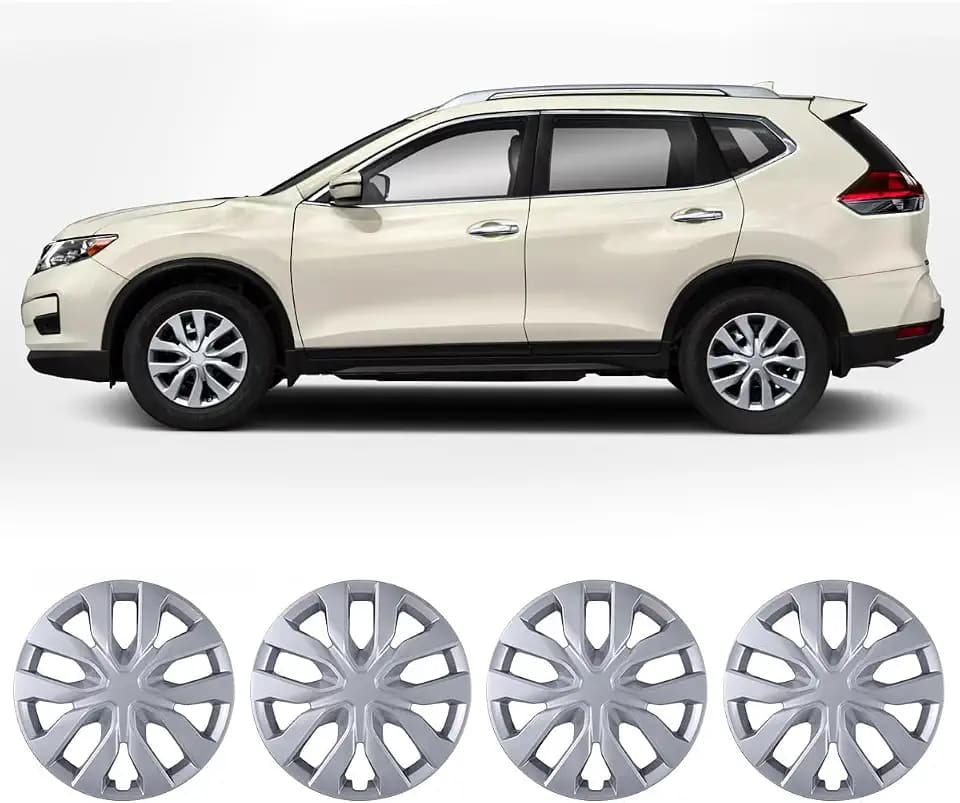 17 inch Nissan Rogue Hubcaps 2014-2020, Set of 4, ABS+PC, Lacquer