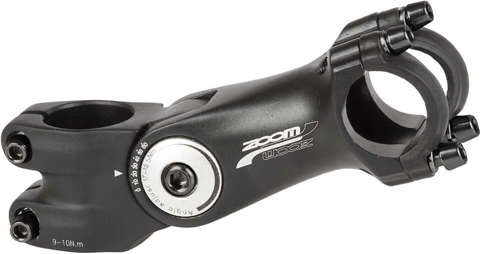 ZOOM verstellbarer Vorbau Ahead, black sandblast