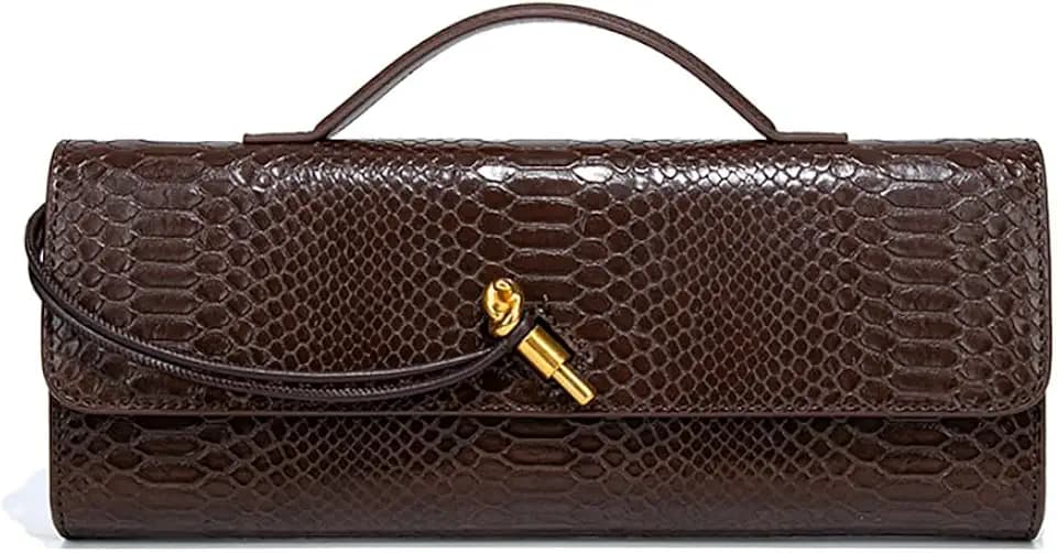 Beaguful Womens Fashion Leather Clutch Bag Crocodile Print Evening Handbag Crossbody Tote Bag