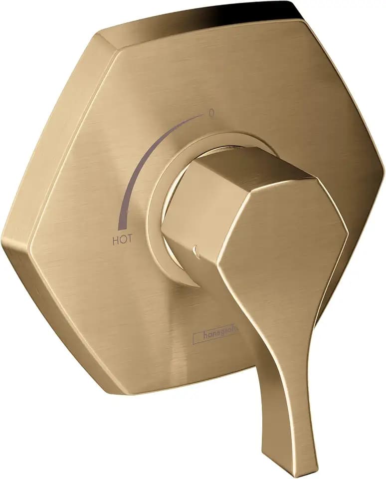 hansgrohe Locarno Transitional 1-Handle 7-inch Wide Pressure Balance Shower Valve Trim in Brushed Bronze, 04822140