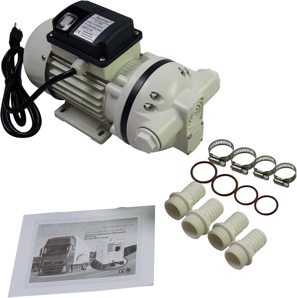 Sachiel AC 110V-120V DEF Transfer Pump for Diesel Exhaust Fluid, Diaphragm Irrigation Self priming Electric Water Pump Compatible with U.S. Plug, 400W, 10.6 GPM, 36ft Lift