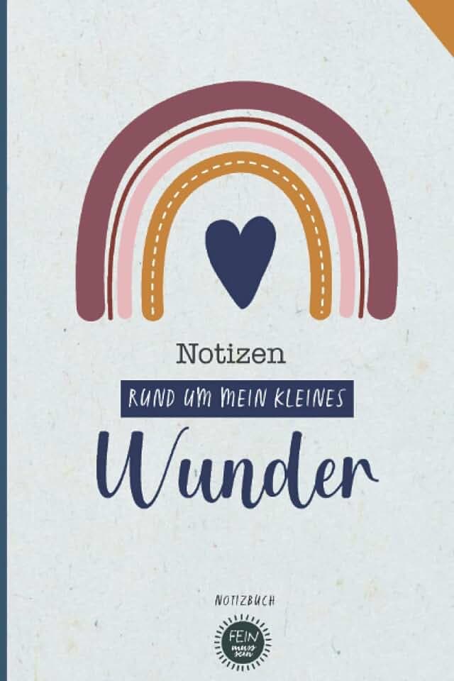 Notizen rund um mein Kleines Wunder - Notizbuch: Babytagebuch BLANKO für persönliche Notizen - baby tagebuch schwangerschaft - Geschenk Schwangerschaft oder schwangere Freundin - Notizbuch