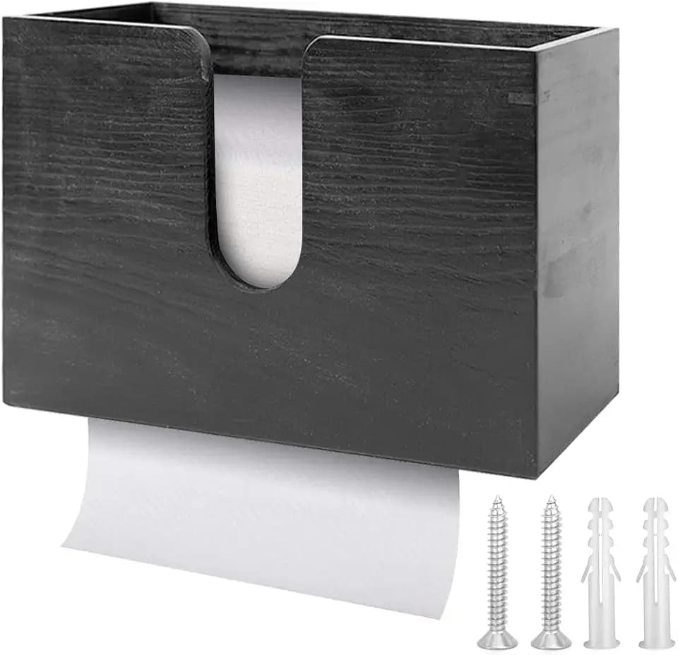 Wall Mounted Papierhandtuchspender, Paper Towel Dispenser aus Holz, 29 * 11.5 * 18.5cm, Papierhandtuchhalter Wand für Papierhandtücher, Geeignet für Einkaufszentren, Hotels, Büros, Wohnungen