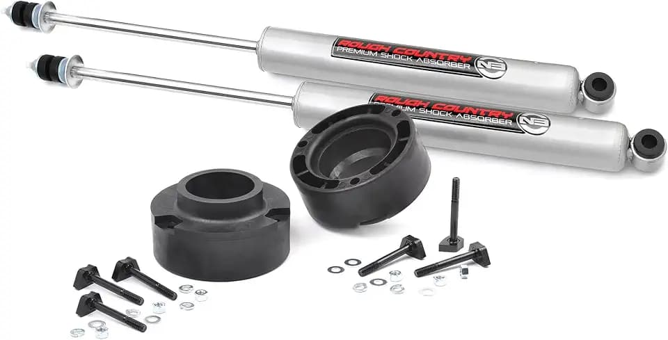 Rough Country 2.5" Leveling Kit with N3 Shock Absorbers for Dodge Ram 1500 (1994-2001), 2500 (1994-2013), 3500 (1994-2012) 4WD Models