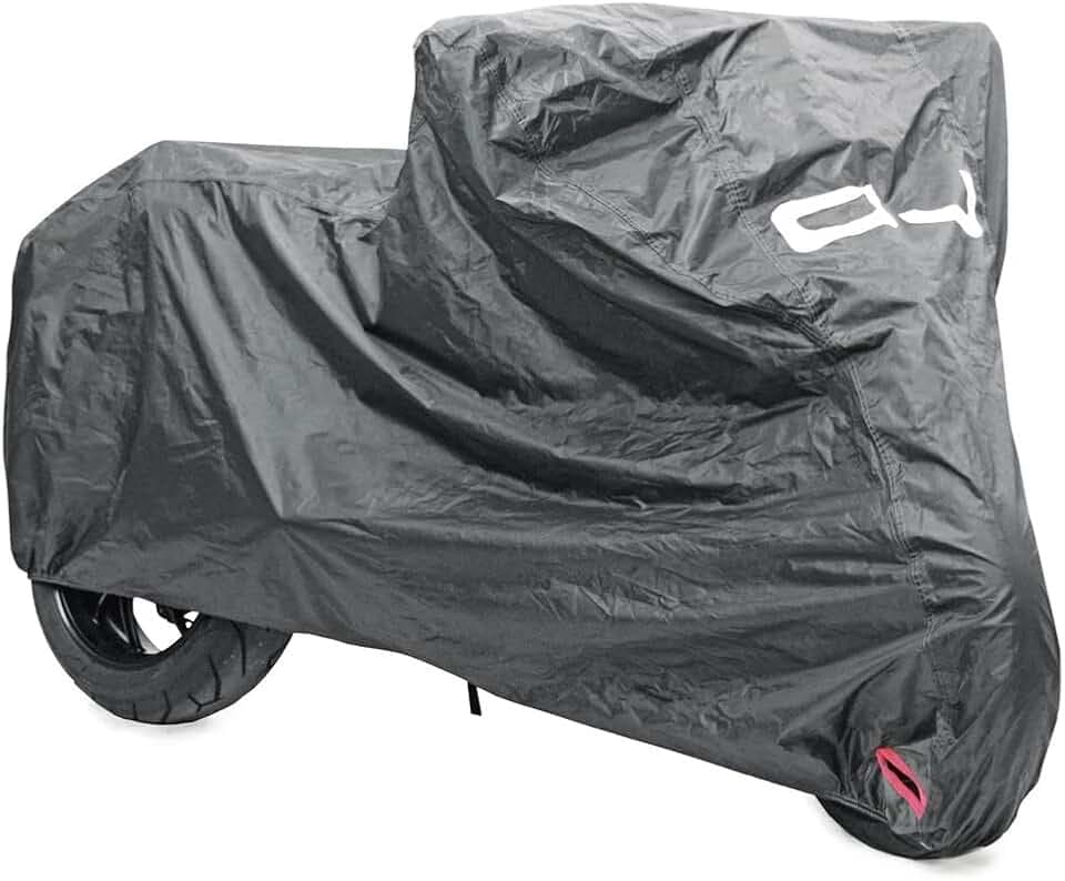 Oj jm10914 Bike Cover WL Abdeckung Motorrad aus beschichtetem Stoff wasserdicht mit verschweißten Nähten und Futter, schwarz, Größe XL