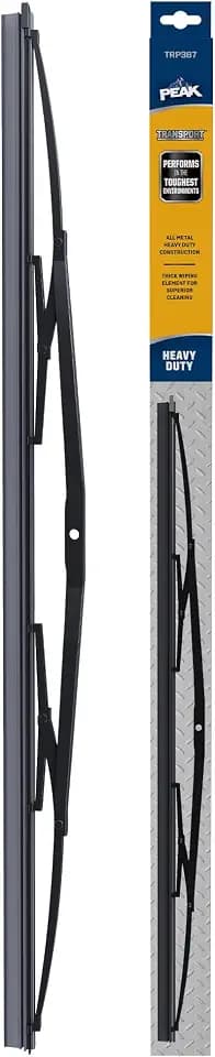 PEAK Transport Heavy Duty Windshield Wiper Blade, Durable Metal Wiper Blade Replacement for Class 6-8 Trucks, Class A RV's, and Transit Buses with Saddle Wiper Arm and 36" Wide Saddle Blade