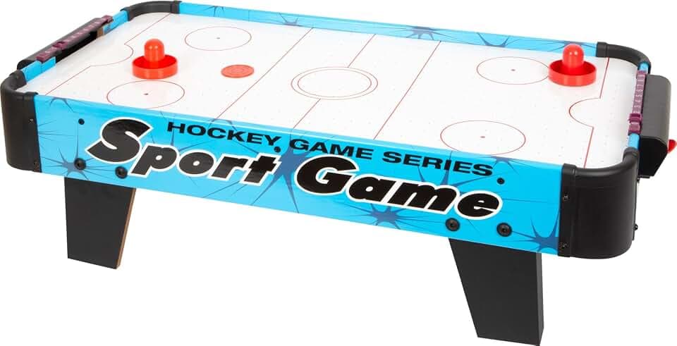 small Foot Tisch-Air-Hockey aus Holz und Kunststoff und kompakter Tischaufleger für Speedhockey