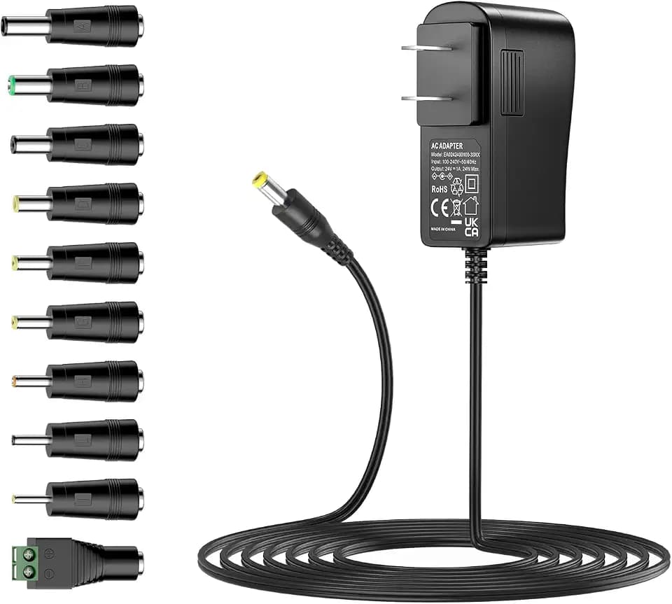 24V 1A Power Supply DC 24V Power Charger Cord AC Adapter