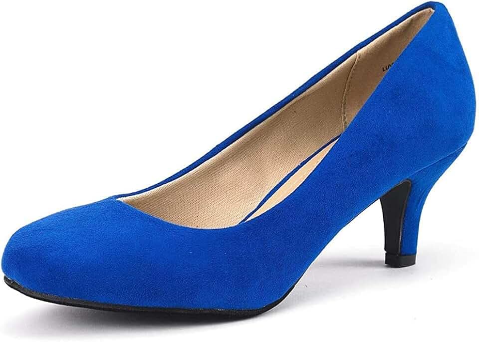 DREAM PAIRS Damen Klassische Pumps mit Stiletto und Spitzen zulaufenden Absätze Hochzeit Arbeitschuhe,Size 40,SCHWARZ/Nubuck,LUVLY