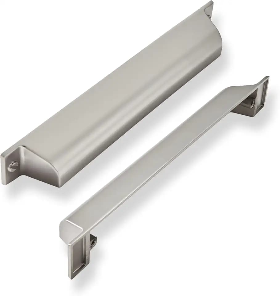 10 Pack 5 Inch Center to Center Brushed Nickel Cabinet Cup Pulls Satin Nickel Kitchen Hardware Channing Cup Pulls Drawer Handles Knobs 5 inch Hole Center