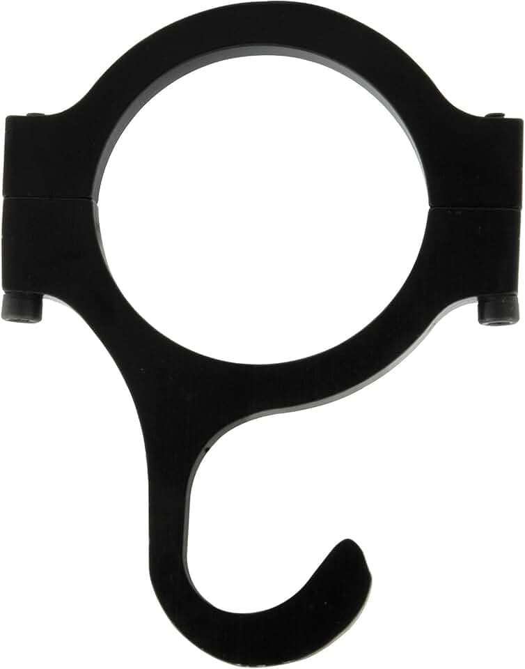 Allstar Performance ALL10229 Helmet Hook, Clamp-On, Aluminum, Black Anodized, 1-3/4 in OD Tube, Each