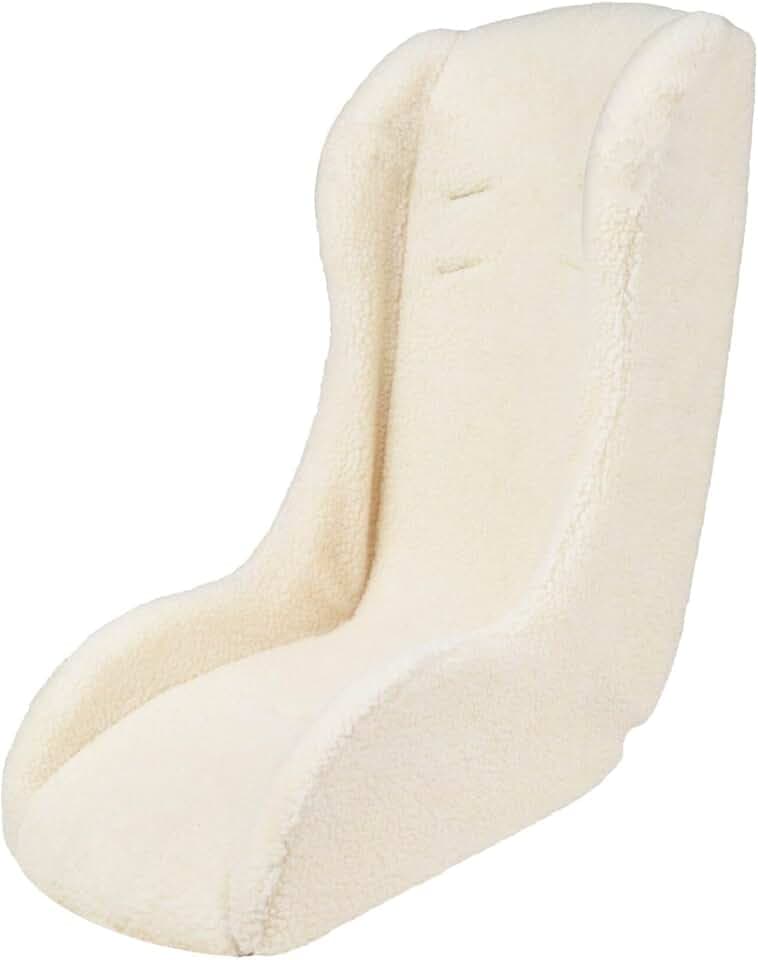 POLISPORT 8015000024 Mini Pelican Fleece-Kindersitz-Reduktor Ohne Sicherheitsgurt, Geeignet Für Anhänger, Kinderwagen Und Lastenräder – Sicher Und Geeignet Für Kinder Von 7–18 Monaten, Weiß
