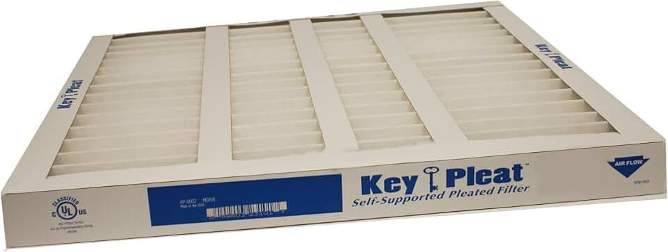 Sterling Seal KP-5251004858x1 Purolator Key Pleat Extended Surface Pleated Air Filter, Mechanical MERV 8, 16" W x 20" H x 1" D