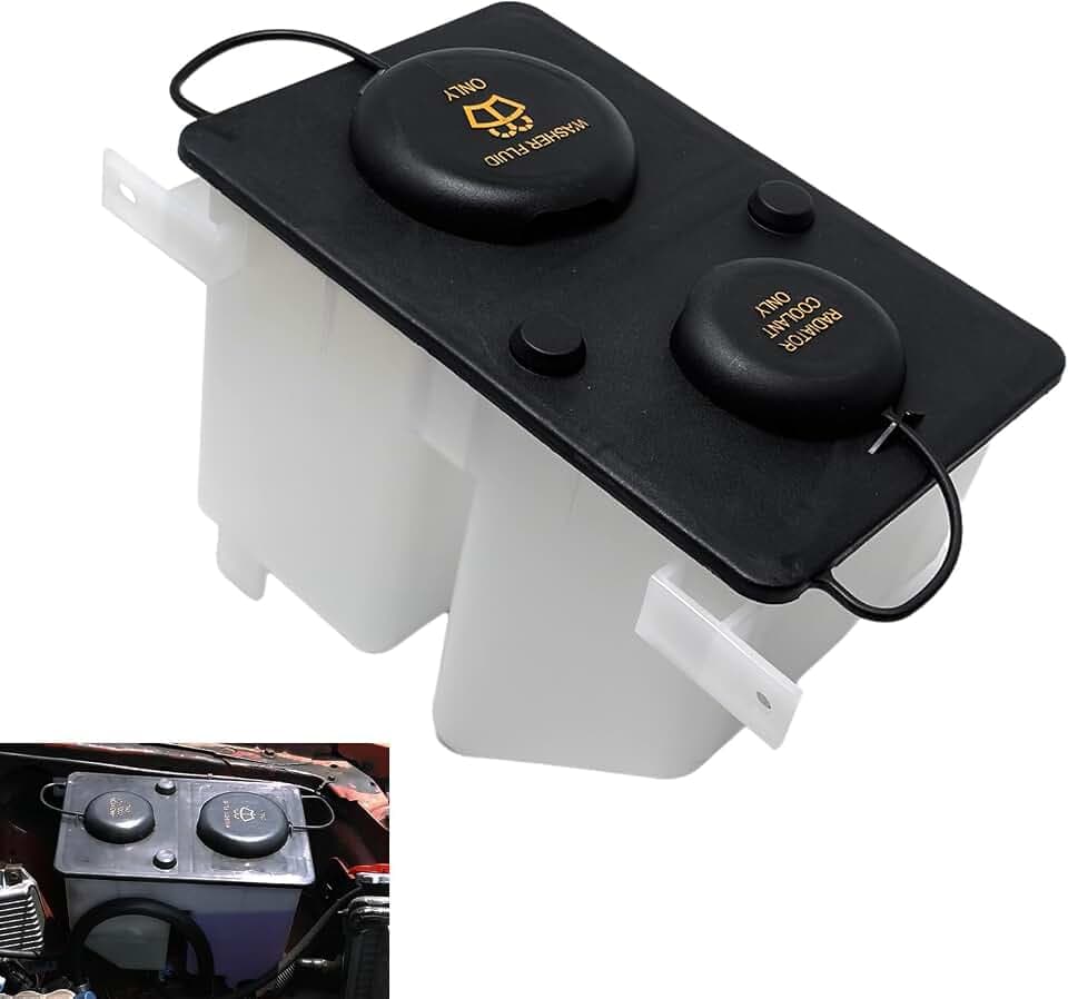 603-212 E7TZ17618B Coolant & Washer Fluid Reservoir Tank with Caps