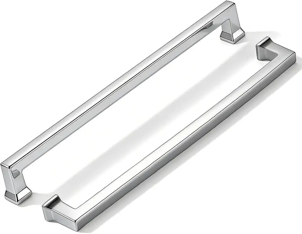 khtumeware 1 Pack 18inch(457mm) Hole Center Appliance Pulls Polished Chrome Cabinet Pulls Heavy-Duty Solid Cabinet Hardware Pulls for Kitchens, bathrooms and Dresser Handle