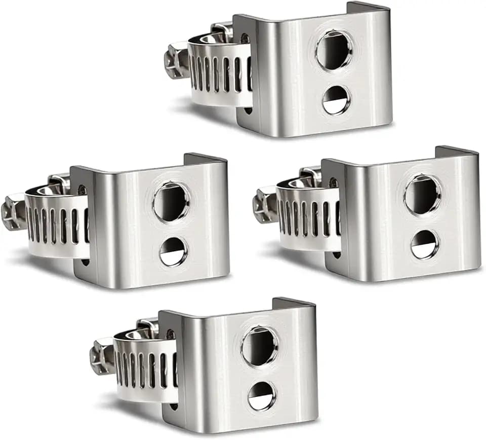 Sign Mounting Brackets for Poles, 4-Pack, Fits 1.3-2.24 Inch Posts