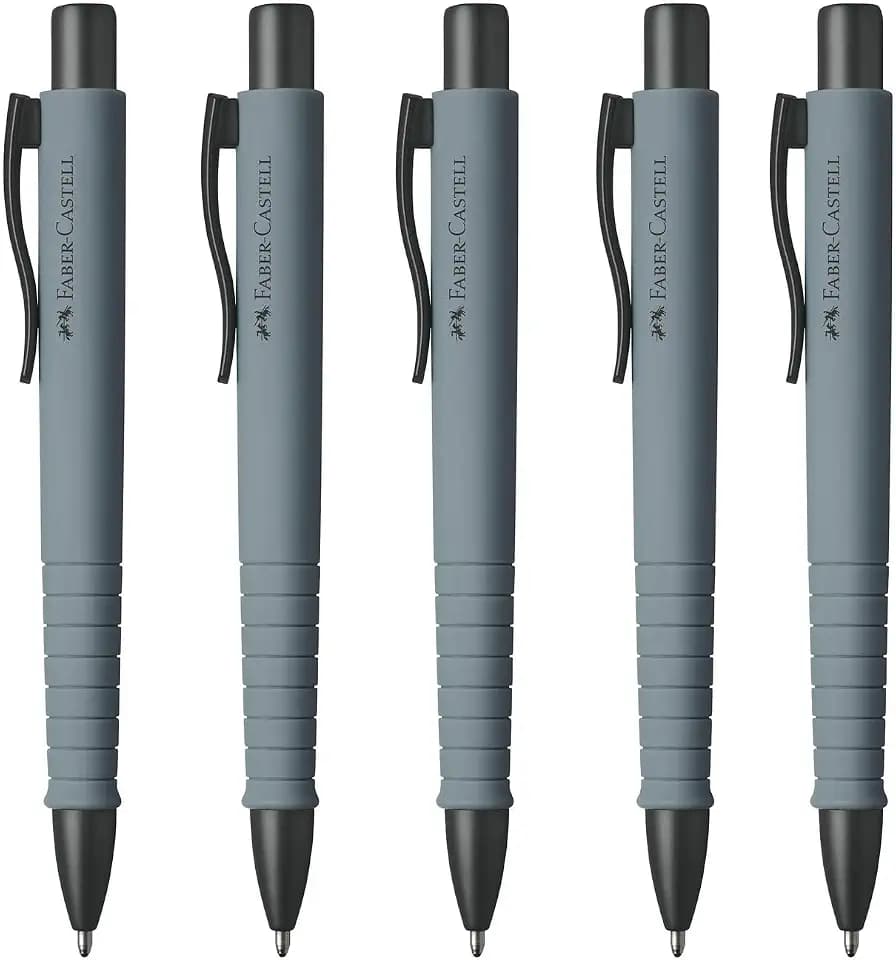 Faber-Castell - Kugelschreiber Poly Ball Urban Grey, 5 Stück