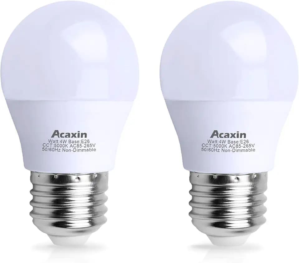 LED Refrigerator Light Bulbs - IP54, A15 4W 5000K, 40W Equiv, Fridge