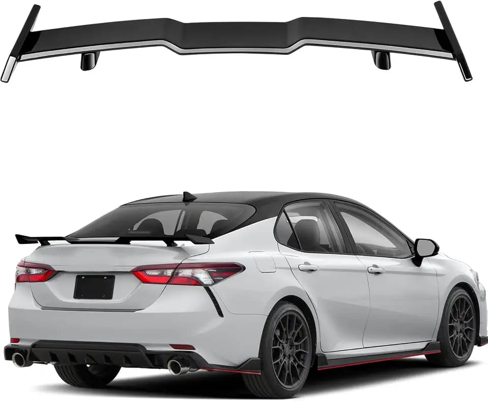 JMTBNO 57Inch Universal Rear Spoiler Wing,Gloss Black Car Wing Trunk Rear Spoiler Aleron Trasero Compatible with 2018-2022 8th Gen Camry LE SE XLE XSE TRD 2018-2022 10th Gen Honda Accord