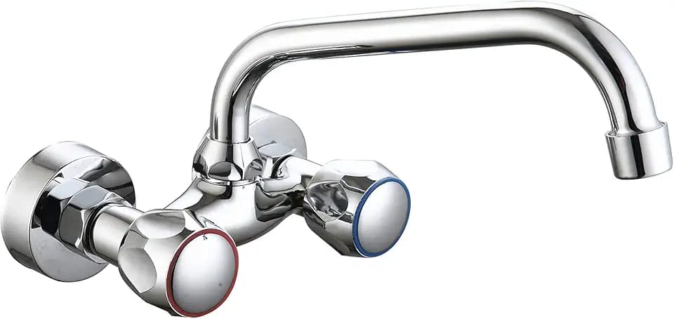DP bath - Spültischarmatur Wandinstallation Sauco 150, 1 Stück, silber, BC150