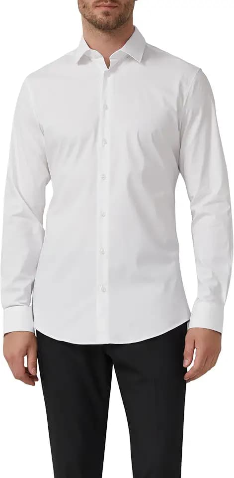 s.Oliver Herren Hemd – Tailored Fit, Langarm, Kentkragen