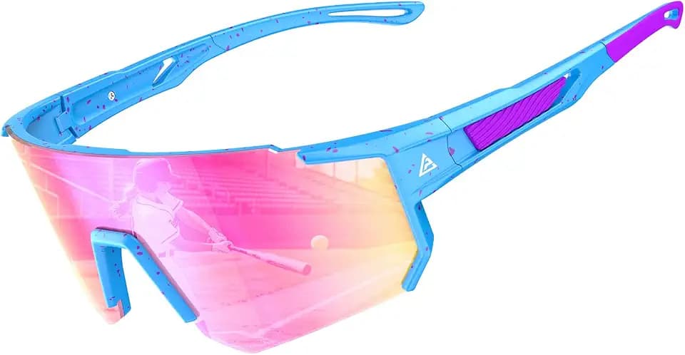 Kids Sunglasses for Girls Boys Youth Baseball Sunglasses for Softball, UV400 Protection, Impact-Resistant, Ages 4-14